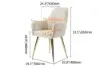 Modern Dining Chair Beige Velvet Upholstered Dining Chairs With Arms 8 Pieces