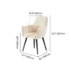 Modern Beige Velvet Dining Chair with Cushioned Seat, 4 Pieces