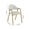 Modern Warm White Boucle Dining Chair with Upholstered, 4 Pieces