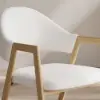 Modern Warm White Boucle Dining Chair with Upholstered, 6 Pieces