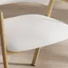 Modern Warm White Boucle Dining Chair with Upholstered, 6 Pieces