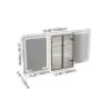 Picture of 1500mm Double Sink Freestanding Vanity Set with LED Medicine Cabinet with Storage