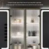 Picture of 1500mm Double Sink Freestanding Vanity Set with LED Medicine Cabinet with Storage