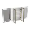 Picture of 1500mm Double Sink Freestanding Vanity Set with LED Medicine Cabinet with Storage