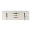 1500mm Double Sink Floating Vanity Set with LED Medicine Cabinet with Storage