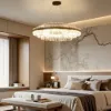 Fixedo Modern Tiered Crystal LED Chandelier in Black Light
