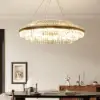 Fixedo Modern Tiered Crystal LED Chandelier in Black Light
