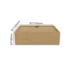 Natural Queen Size Wood Platform Bed with Headboard and Floating Smart Nightstands