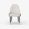 5 Piece Dining Room Set 1350mm Sintered Stone Top Round Dining Table White&Grey 4 Chairs