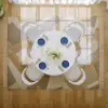 Dining Set 39"-55" Japandi Extendable Dining Table White with 4 Chairs