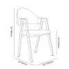 Dining Set 39"-55" Japandi Extendable Dining Table White with 6 Chairs