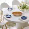 Dining Set 39"-55" Japandi Extendable Dining Table White with 6 Chairs