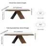 1600mm-2000mm Walnut Dining Table & 6 Dining Chairs Set – 8