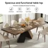 1600mm-2000mm Walnut Dining Table & 6 Dining Chairs Set – 8