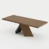 1600mm-2000mm Extendable Walnut Dining Table & 8 Walnut Japandi Rattan Dining Chairs