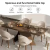 1600mm-2000mm Extendable Walnut Dining Table & 4 Walnut Japandi Rattan Dining Chairs