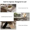 1600mm-2000mm Extendable Walnut Dining Table & 4 Walnut Japandi Rattan Dining Chairs