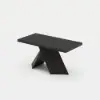 1600mm-2000mm Extendable Black Dining Table & 6 Walnut Japandi Rattan Dining Chairs