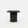 1600mm-2000mm Extendable Black Dining Table & 4 Walnut Japandi Rattan Dining Chairs
