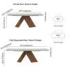 1600mm-2000mm Extendable Gray Dining Table & 6 Walnut Japandi Rattan Dining Chairs
