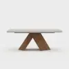 1600mm-2000mm Extendable Gray Dining Table & 6 Walnut Japandi Rattan Dining Chairs