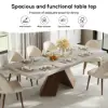 2000mm-2200mm Extendable Gray Dining Table & 8 Japandi Rattan Dining Chairs