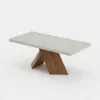 2000mm-2200mm Extendable Gray Dining Table & 8 Japandi Rattan Dining Chairs