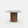 2000mm-2200mm Extendable Gray Dining Table & 8 Japandi Rattan Dining Chairs