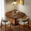 920 mm-1200 mm Solid Wood Extendable Dining Table with Light – 3