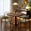 920 mm-1200 mm Solid Wood Extendable Dining Table with Light – 5