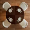 920 mm-1200 mm Solid Wood Extendable Dining Table with Light – 5