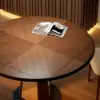 920 mm-1200 mm Solid Wood Extendable Dining Table with Light – 5