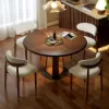 920 mm-1200 mm Solid Wood Extendable Dining Table with Light – 5