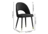 2000mm-2400mm Extendable Black Dining Table & 6 Black Japandi Rattan Dining Chairs