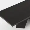 2000mm-2400mm Extendable Black Dining Table & 8 Black Japandi Rattan Dining Chairs