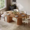 1200mm–2000mm Solid Wood Extendable Dining Table with 4 Chairs