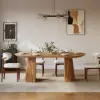 1200mm–2000mm Solid Wood Extendable Dining Table with 4 Chairs