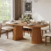 1200mm–2000mm Solid Wood Extendable Dining Table with 4 Chairs