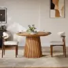 1200mm–2000mm Solid Wood Extendable Dining Table with 4 Chairs