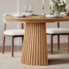 1200mm–2000mm Solid Wood Extendable Dining Table with 4 Chairs