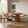 Picture of 1200mm–2000mm Solid Wood Extendable Dining Table with 6 Chairs – AUD-H2382