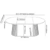 1200mm–2000mm Solid Wood Extendable Dining Table with 6 Chairs – AUD-H2383