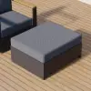 Tevara Outdoor Matching Swivel Footrest Storage Ottoman in Grey
