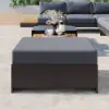 Tevara Outdoor Matching Swivel Footrest Storage Ottoman in Grey