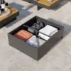 Tevara Outdoor Matching Swivel Footrest Storage Ottoman in Grey