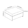 Tevara Outdoor Matching Swivel Footrest Storage Ottoman in Grey