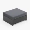 Tevara Outdoor Matching Swivel Footrest Storage Ottoman in Grey