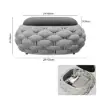 Cocaro Outdoor Hand-Woven Rope Footrest Storage Ottoman in Grey