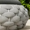 Cocaro Outdoor Hand-Woven Rope Footrest Storage Ottoman in Grey
