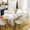 Japandi 1600mm-2000mm Oval Extendable White Dining Table & 6 Dining Chair Set
